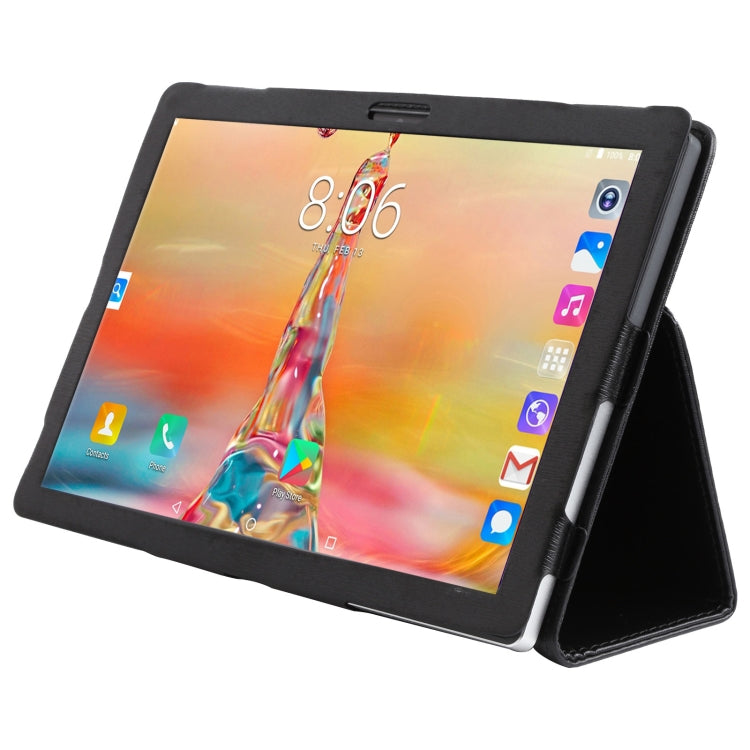 Leather Protective Case with Holder for BDF S10 Tablet (WMC0572 / WMC0573 / WMC0780) (Black)