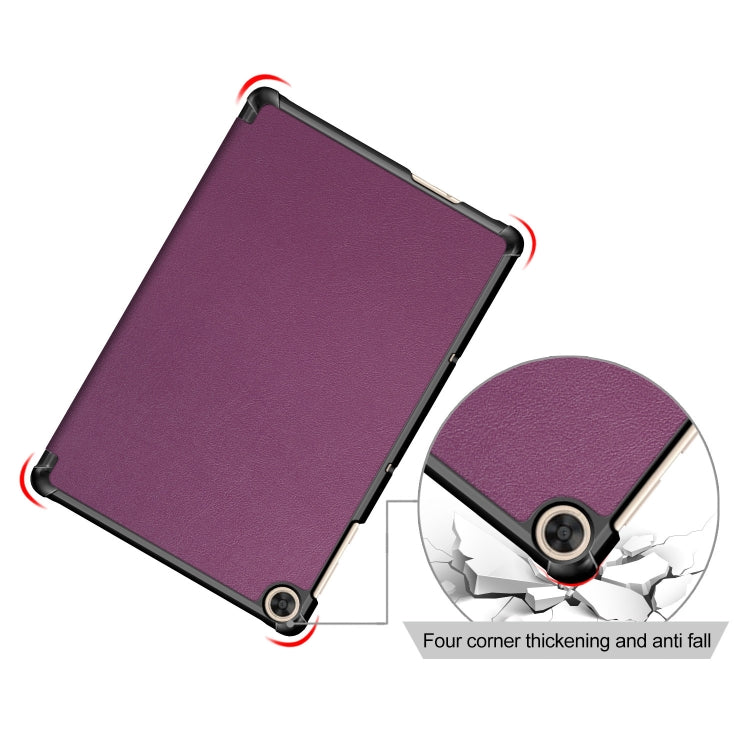 Custer Painted 3-folding Holder Tablet PC Leather Case For Honor Pad 7 10.1inch/X8/X8 Lite