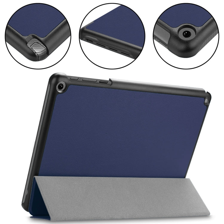 Custer Texture Horizontal Flip PU Leather Case for Acer Chromebook Tab 10, with Three-folding Holder