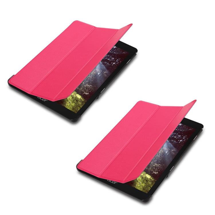 Custer Texture Horizontal Flip PU Leather Case for Acer Chromebook Tab 10, with Three-folding Holder