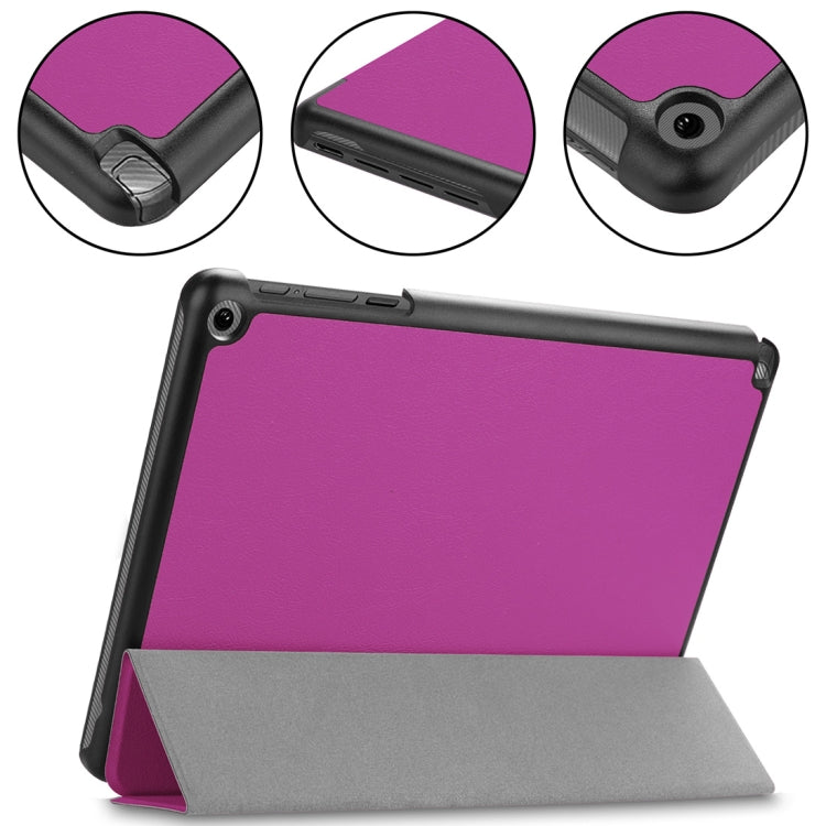 Custer Texture Horizontal Flip PU Leather Case for Acer Chromebook Tab 10, with Three-folding Holder