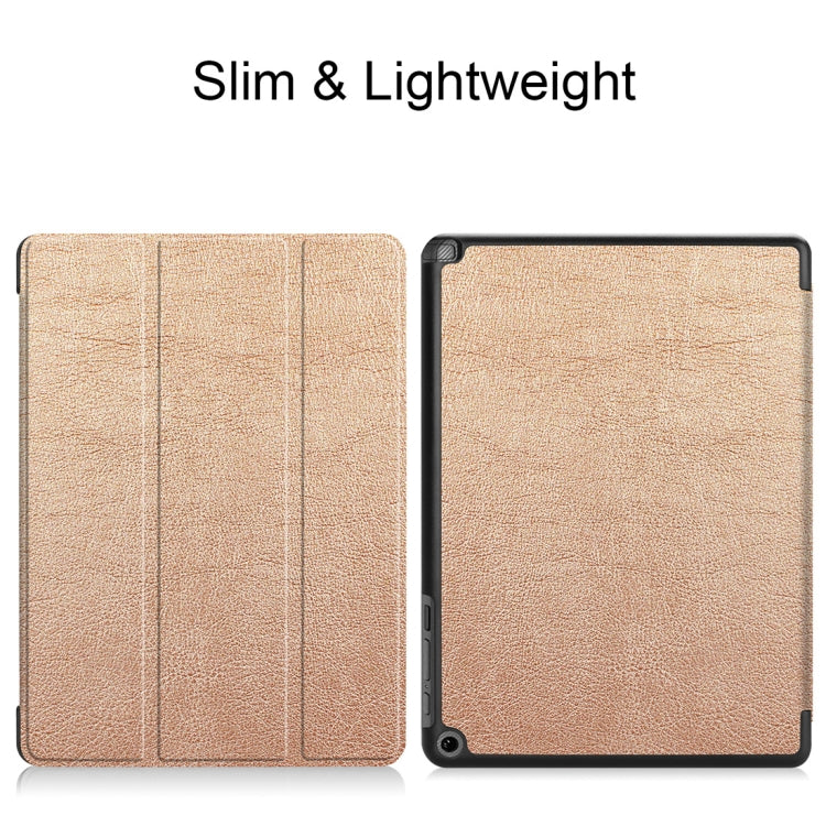 Custer Texture Horizontal Flip PU Leather Case for Acer Chromebook Tab 10, with Three-folding Holder