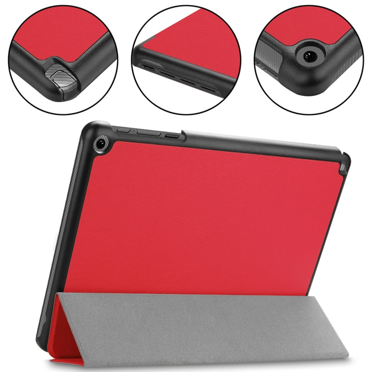 Custer Texture Horizontal Flip PU Leather Case for Acer Chromebook Tab 10, with Three-folding Holder