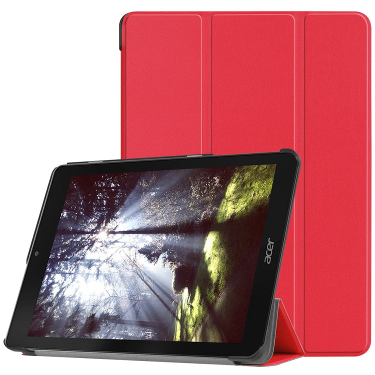 Custer Texture Horizontal Flip PU Leather Case for Acer Chromebook Tab 10, with Three-folding Holder