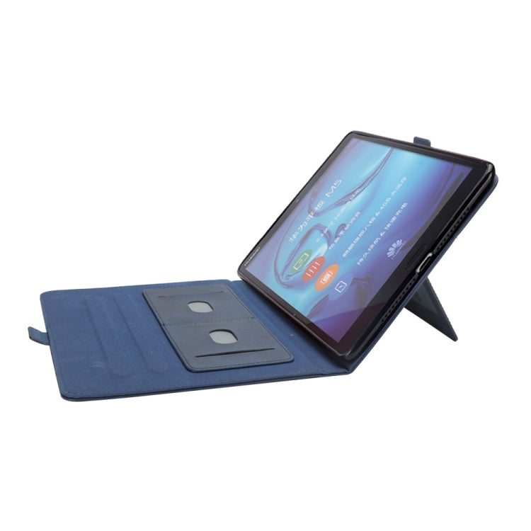 Horizontal Flip Double Holder Leather Case for Huawei MediaPad M5 8.4, with Card Slots & Photo Frame & Pen Slot