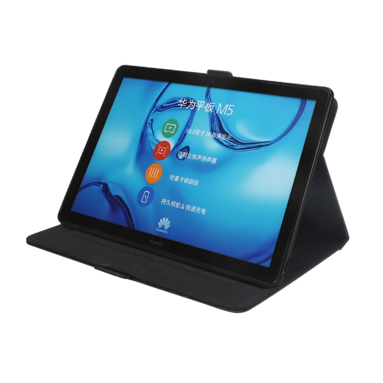 Horizontal Flip Double Holder Leather Case for Huawei MediaPad M5 10.8, with Card Slots & Photo Frame & Pen Slot