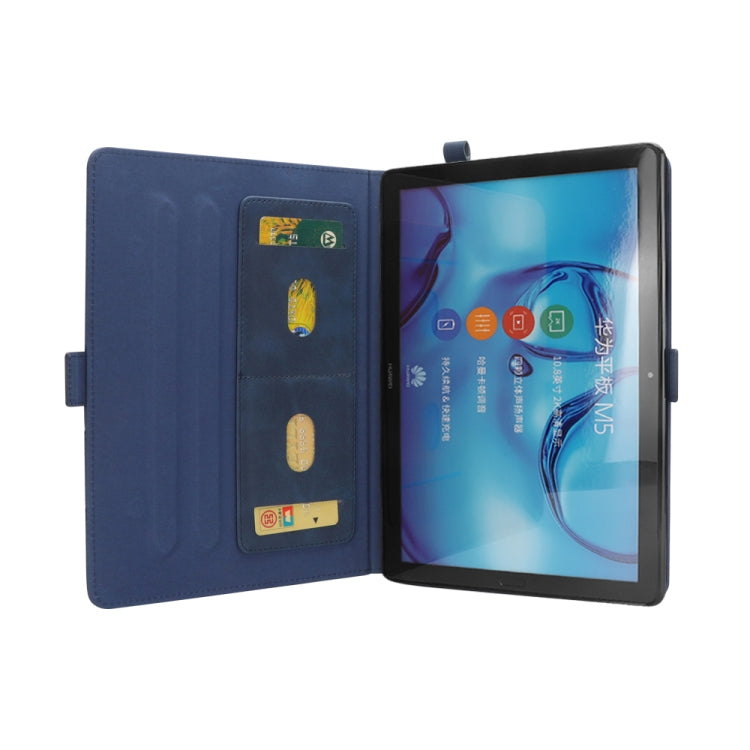 Horizontal Flip Double Holder Leather Case for Huawei MediaPad M5 10.8, with Card Slots & Photo Frame & Pen Slot