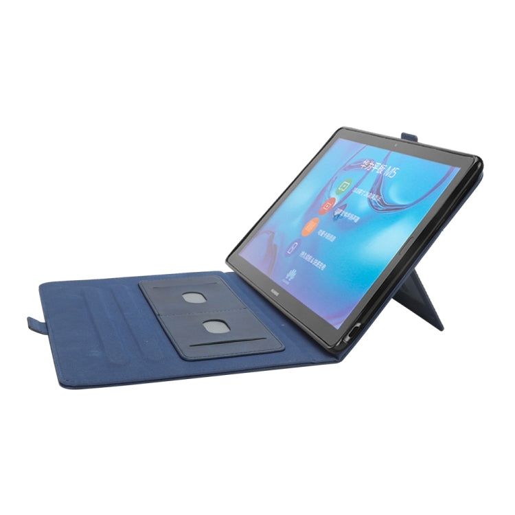 Horizontal Flip Double Holder Leather Case for Huawei MediaPad M5 10.8, with Card Slots & Photo Frame & Pen Slot