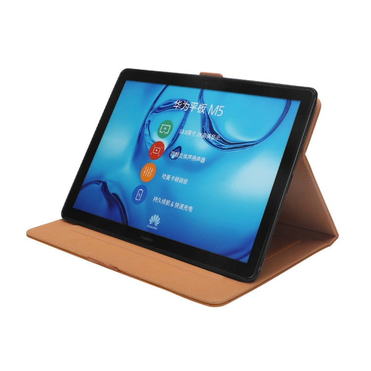 Horizontal Flip Double Holder Leather Case for Huawei MediaPad M5 10.8, with Card Slots & Photo Frame & Pen Slot