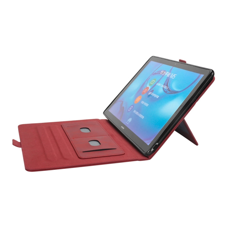Horizontal Flip Double Holder Leather Case for Huawei MediaPad M5 10.8, with Card Slots & Photo Frame & Pen Slot