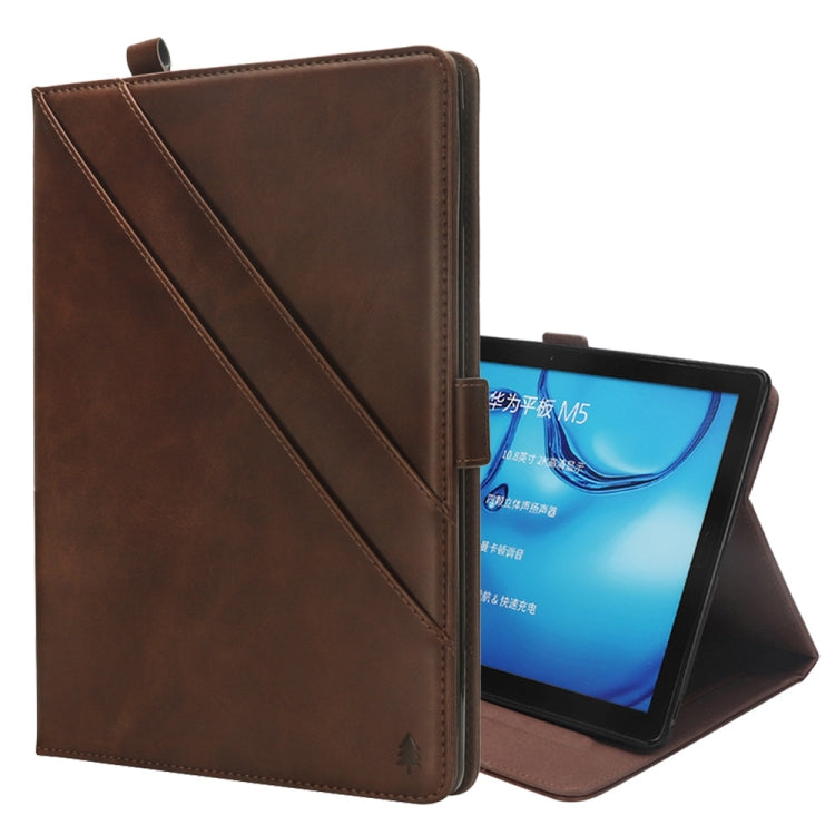 Horizontal Flip Double Holder Leather Case for Huawei MediaPad M5 10.8, with Card Slots & Photo Frame & Pen Slot