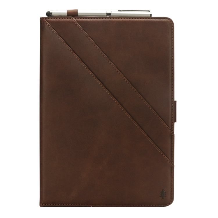 Horizontal Flip Double Holder Leather Case for Huawei MediaPad M5 10.8, with Card Slots & Photo Frame & Pen Slot