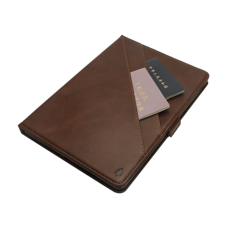 Horizontal Flip Double Holder Leather Case for Huawei MediaPad M5 10.8, with Card Slots & Photo Frame & Pen Slot