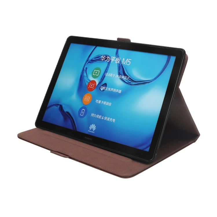 Horizontal Flip Double Holder Leather Case for Huawei MediaPad M5 10.8, with Card Slots & Photo Frame & Pen Slot