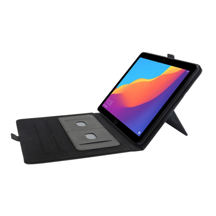 Horizontal Flip Double Holder Leather Case for Huawei MediaPad T5 10.1, with Card Slots & Photo Frame & Pen Slot