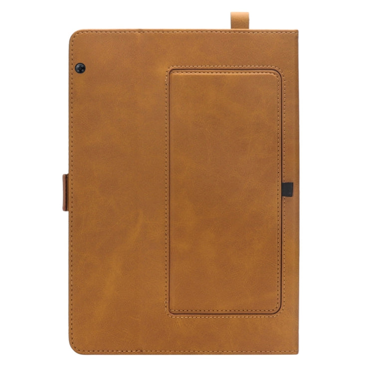 Horizontal Flip Double Holder Leather Case for Huawei MediaPad T5 10.1, with Card Slots & Photo Frame & Pen Slot