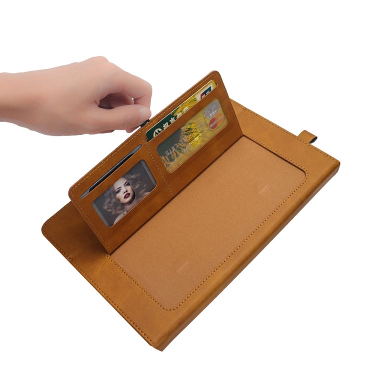 Horizontal Flip Double Holder Leather Case for Huawei MediaPad T5 10.1, with Card Slots & Photo Frame & Pen Slot