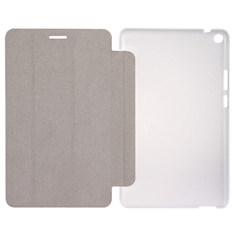 For Huawei  MediaPad T3 8 inch Silk Texture Horizontal Flip Leather Case with 3-folding Holder