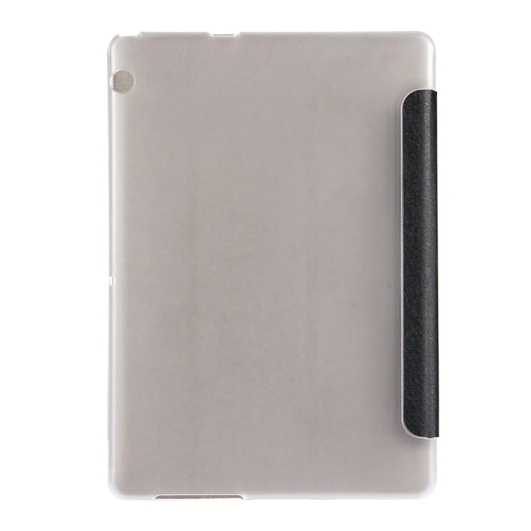 For Huawei  MediaPad T3 10 9.6 inch Silk Texture Horizontal Flip Leather Case with 3-folding Holder