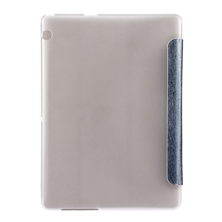 For Huawei  MediaPad T3 10 9.6 inch Silk Texture Horizontal Flip Leather Case with 3-folding Holder