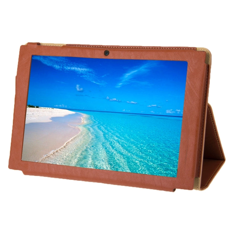 For Teclast  X10 3G Tablet PC Fine Sheepskin Texture Horizontal Flip Leather Case with Holder(Brown)