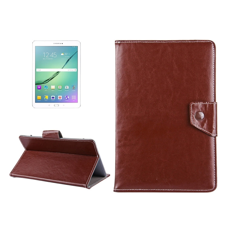 10 inch Tablets Leather Case Crazy Horse Texture Protective Case Shell with Holder for Asus ZenPad 10 Z300C, Huawei MediaPad M2 10.0-A01W, Cube IWORK10