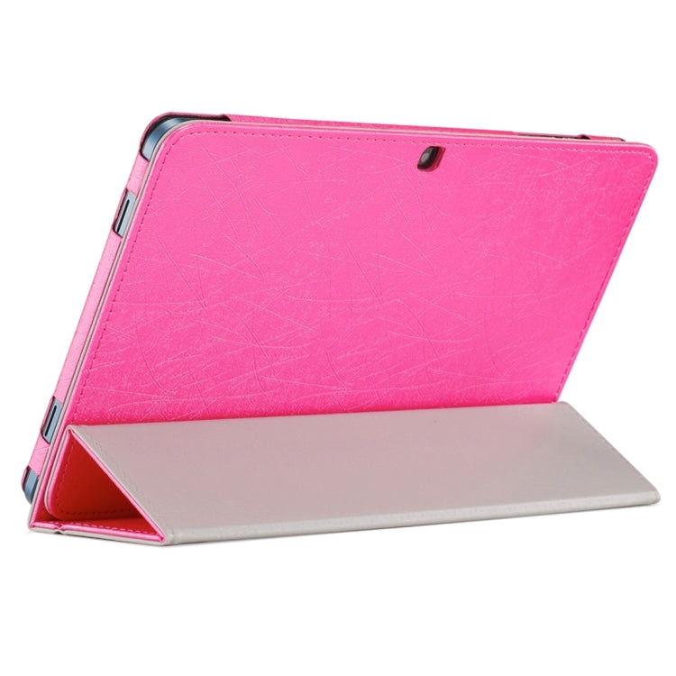 For Cube  i7 Book Tablet (WMC2034) Steel Wire Texture Horizontal Flip Leather Case with Three-folding Holder