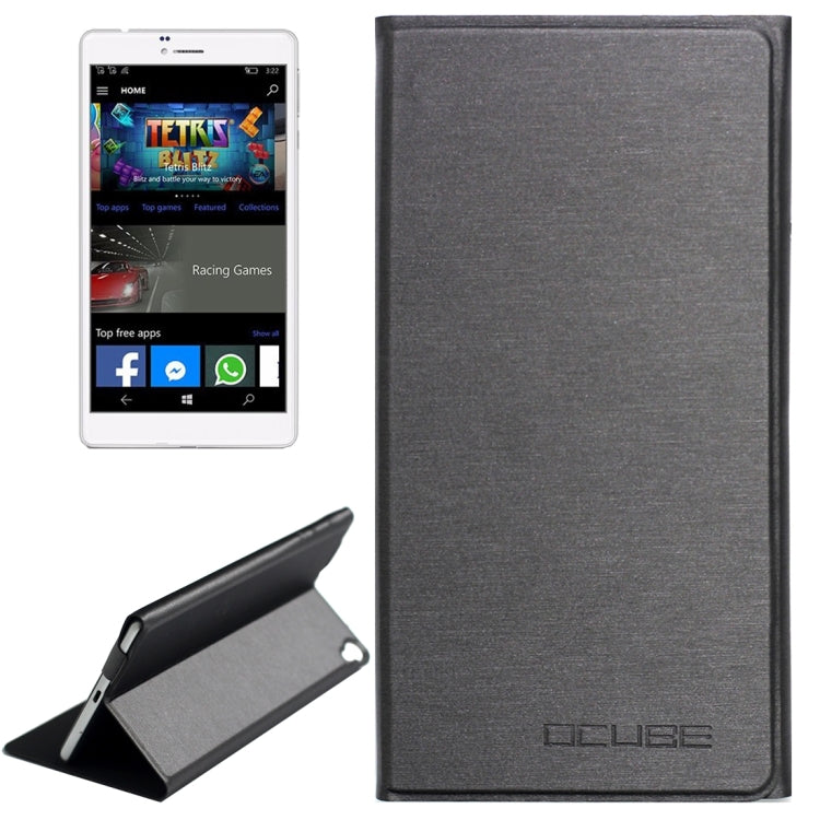 For Cube  WP10 Steel Wire Texture Horizontal Flip Leather Case with Holder(Black)