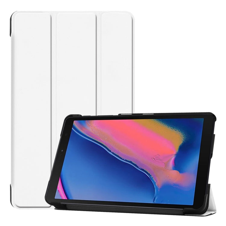 Custer Texture Horizontal Flip Leather Case for Galaxy Tab A 8.0 (2019) P205 / P200, with Three-folding Holder