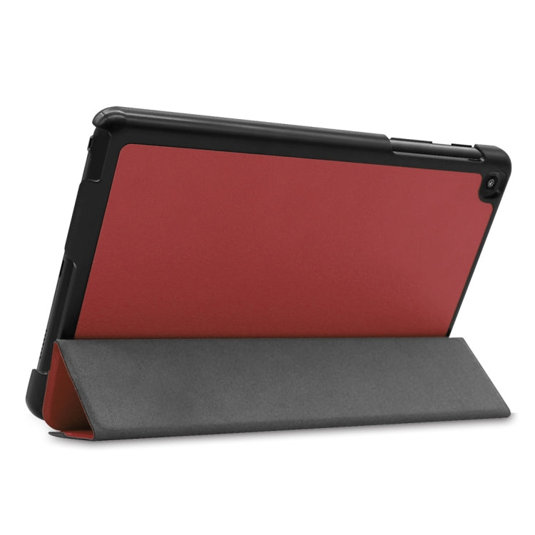 Custer Texture Horizontal Flip Leather Case for Galaxy Tab A 8.0 (2019) P205 / P200, with Three-folding Holder