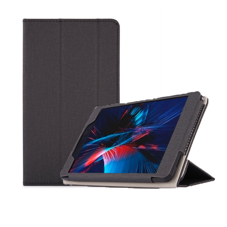 Anti-slip Texture Horizontal Flip Leather Case for Cube POWER M8, with Three-folding Holder