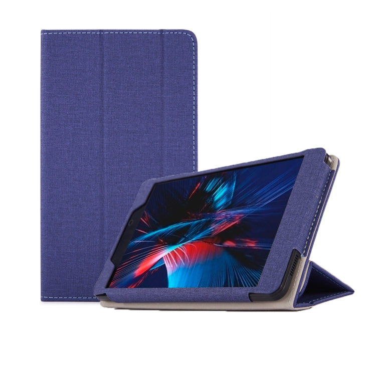 Anti-slip Texture Horizontal Flip Leather Case for Cube POWER M8, with Three-folding Holder