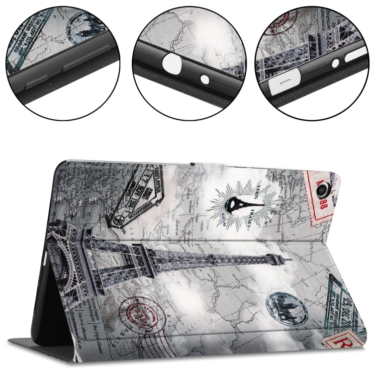 Eiffel Tower Pattern Cowhide Texture TPU Horizontal Flip Leather Case for Xiaomi Mi Pad 4 Plus, with Holder & Sleep / Wake-up Function