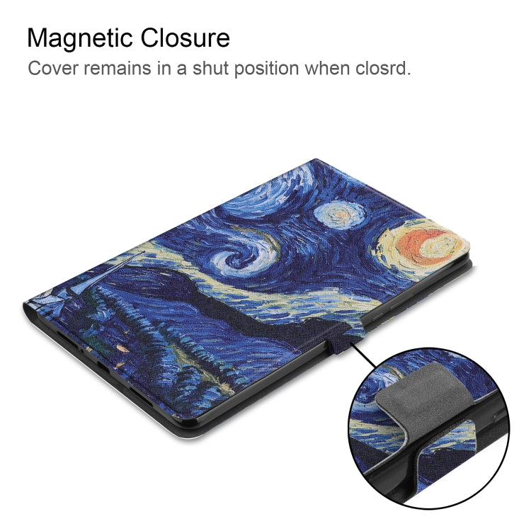 Starry Sky Pattern Cowhide Texture TPU Horizontal Flip Leather Case for Xiaomi Mi Pad 4 Plus, with Holder & Sleep / Wake-up Function