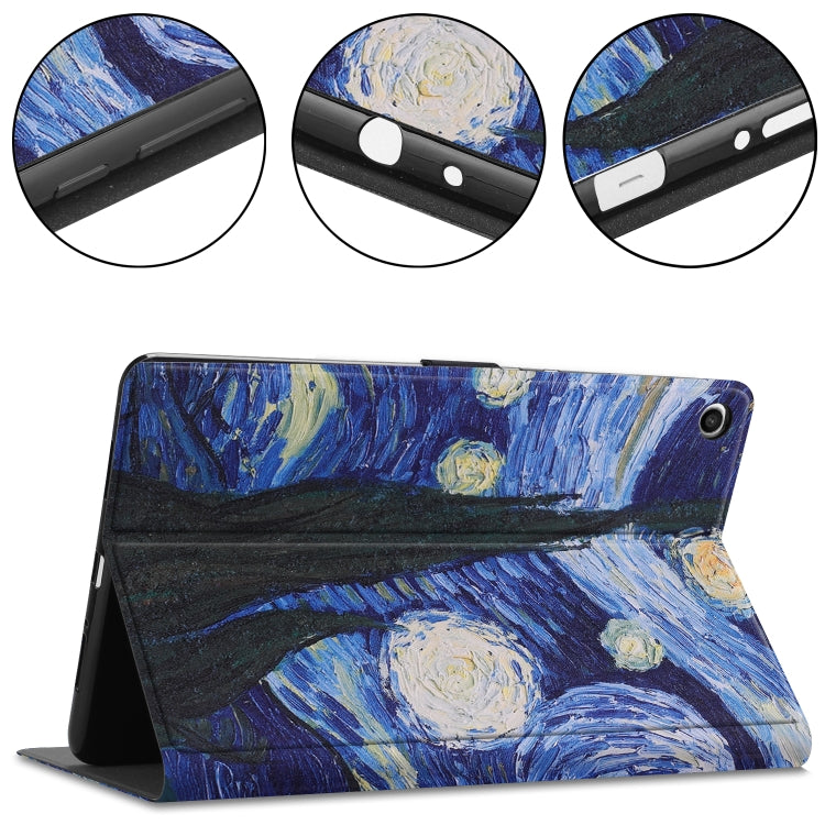Starry Sky Pattern Cowhide Texture TPU Horizontal Flip Leather Case for Xiaomi Mi Pad 4 Plus, with Holder & Sleep / Wake-up Function