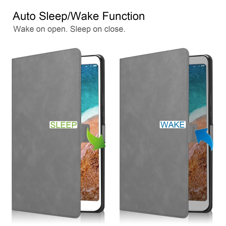 Solid Color Cowhide Texture TPU Horizontal Flip Leather Case for Xiaomi Mi Pad 4 Plus, with Holder & Sleep / Wake-up Function