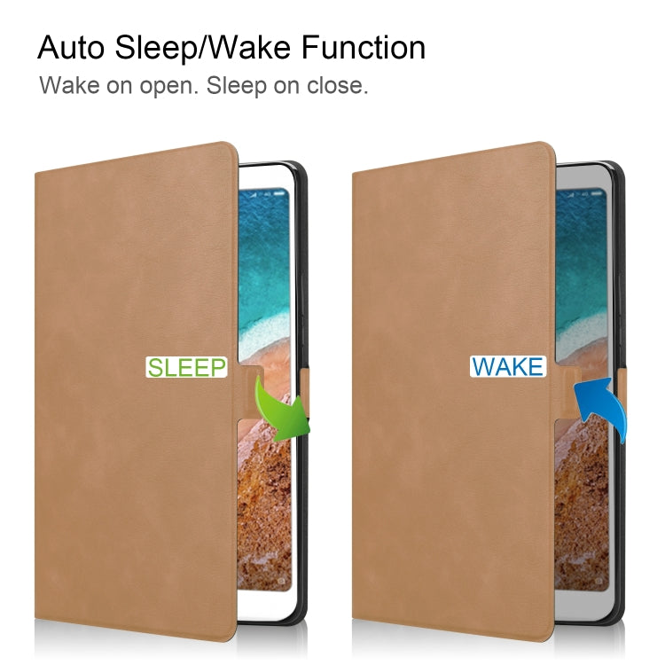 Solid Color Cowhide Texture TPU Horizontal Flip Leather Case for Xiaomi Mi Pad 4 Plus, with Holder & Sleep / Wake-up Function
