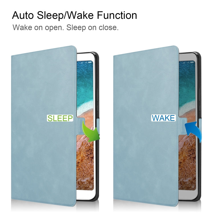 Solid Color Cowhide Texture TPU Horizontal Flip Leather Case for Xiaomi Mi Pad 4 Plus, with Holder & Sleep / Wake-up Function