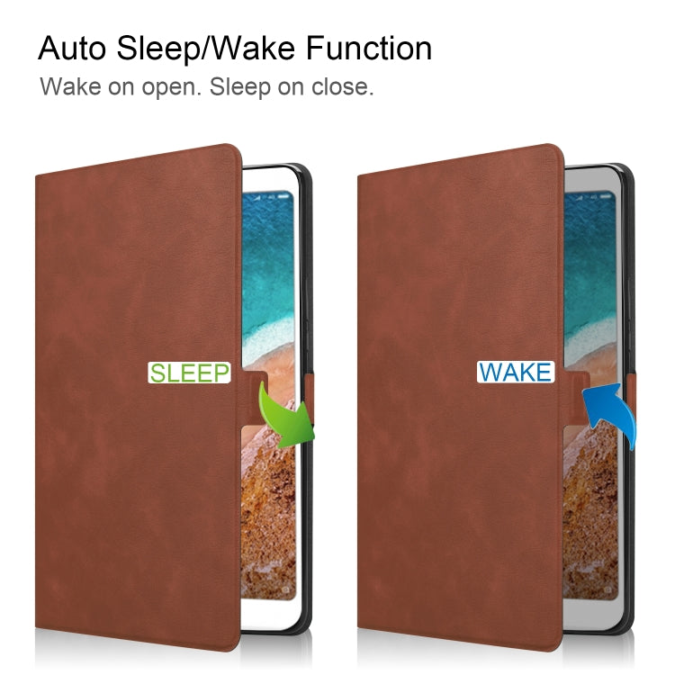 Solid Color Cowhide Texture TPU Horizontal Flip Leather Case for Xiaomi Mi Pad 4 Plus, with Holder & Sleep / Wake-up Function