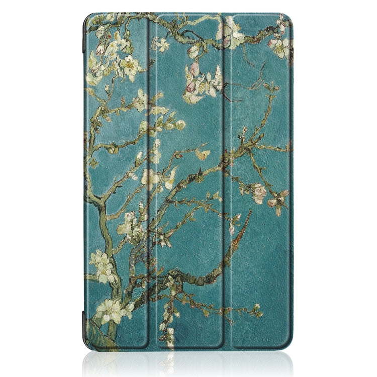 Prunus Pattern Custer Texture Horizontal Flip PC Leather Case for Xiaomi Mi Pad 4 Plus, with Three-folding Holder & Sleep / Wake-up Function