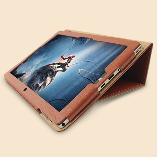 For Teclast  P10 Tablet(WMC2369) Bark Texture Horizontal Flip Leather Case with Holder(Brown)