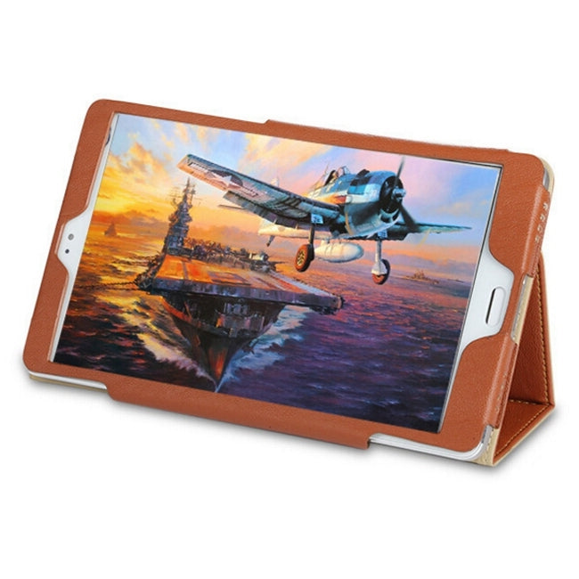 For Teclast  T8 Tablet(WMC2370) Bark Texture Horizontal Flip Leather Case with Holder(Brown)