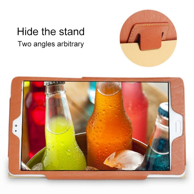 For Teclast  T8 Tablet(WMC2370) Bark Texture Horizontal Flip Leather Case with Holder(Brown)