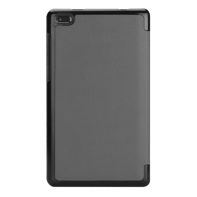 Custer Texture Horizontal Flip PU Leather Case for Lenovo E7 / TB-7104F, with Three-folding Holder