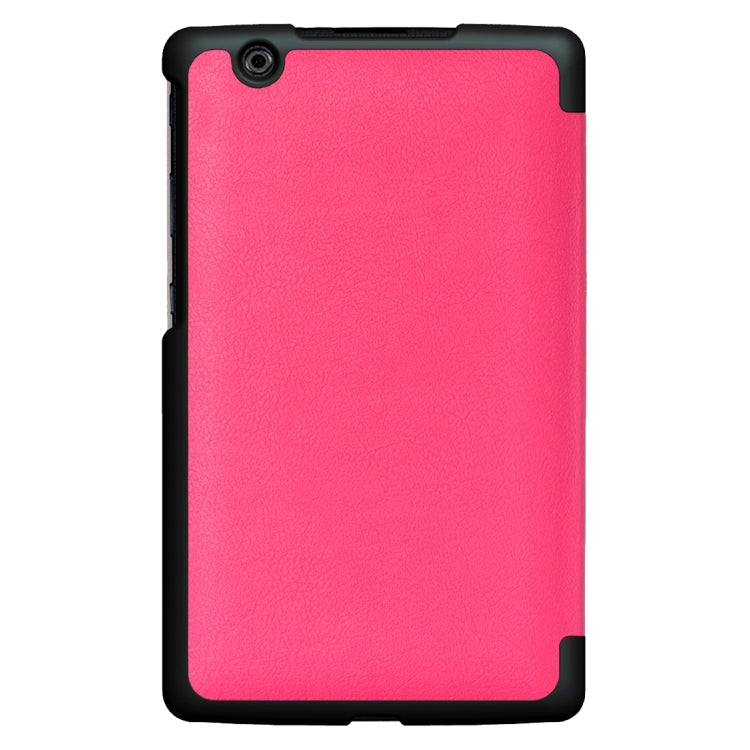 For LG G Pad III 8.0 / V525 Custer Texture Horizontal Flip Solid Color Leather Case with Three-folding Holder