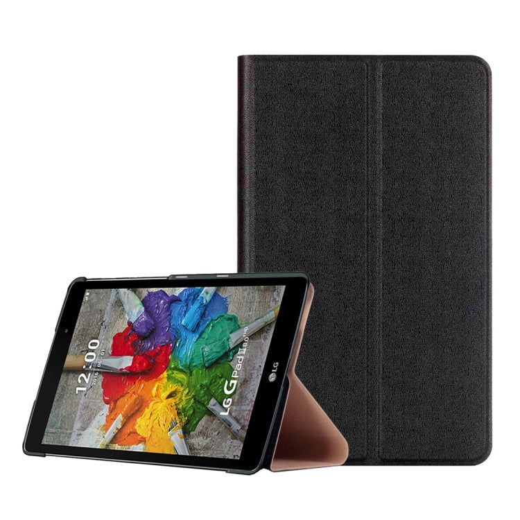For LG G Pad III 8.0 / V525 Goldstone Texture Horizontal Flip Solid Color Leather Case with Holder