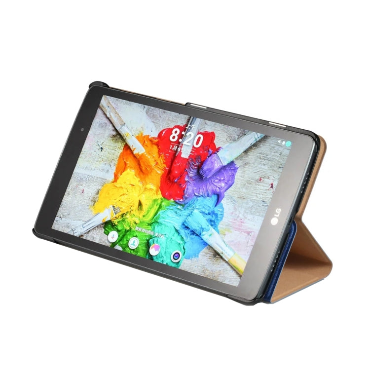 For LG G Pad III 8.0 / V525 Goldstone Texture Horizontal Flip Solid Color Leather Case with Holder