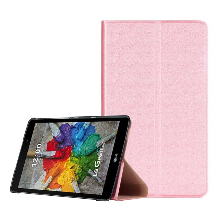 For LG G Pad III 8.0 / V525 Goldstone Texture Horizontal Flip Solid Color Leather Case with Holder