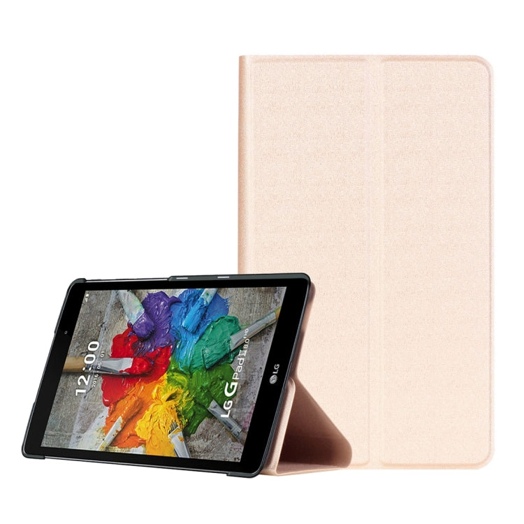 For LG G Pad III 8.0 / V525 Goldstone Texture Horizontal Flip Solid Color Leather Case with Holder