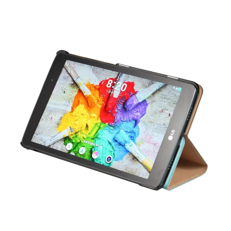 For LG G Pad III 8.0 / V525 Goldstone Texture Horizontal Flip Solid Color Leather Case with Holder